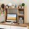 Costway Desk Bookshelf Desktop Storage Organizer Display Shelf Rack Dorm Office Natural/White/Brown
